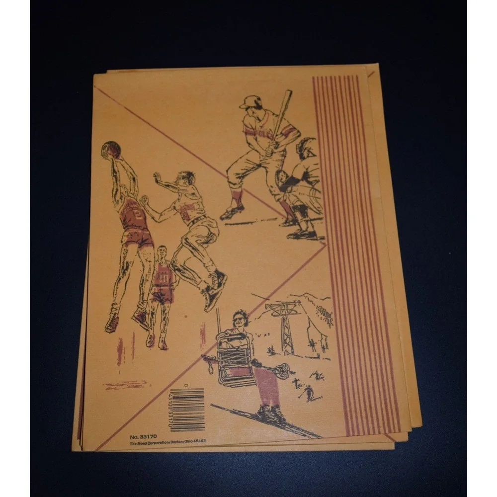 Mead Pee-Chee All Season Portfolio Lot 11 Vintage Peach Sports Folders 33170